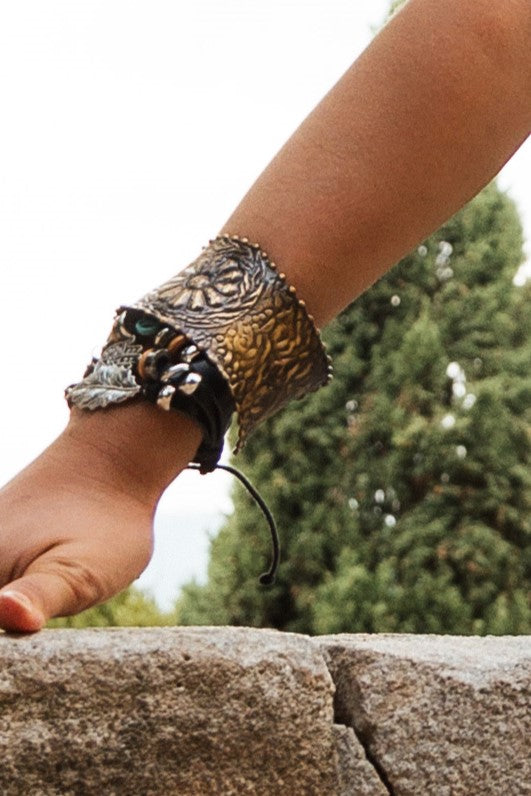 Brazalete Flor Brass