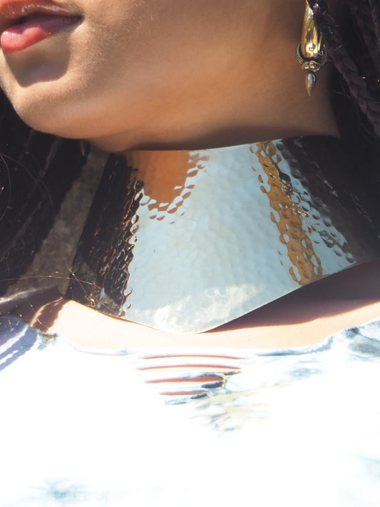 Collar esclava Keop's grueso dorado