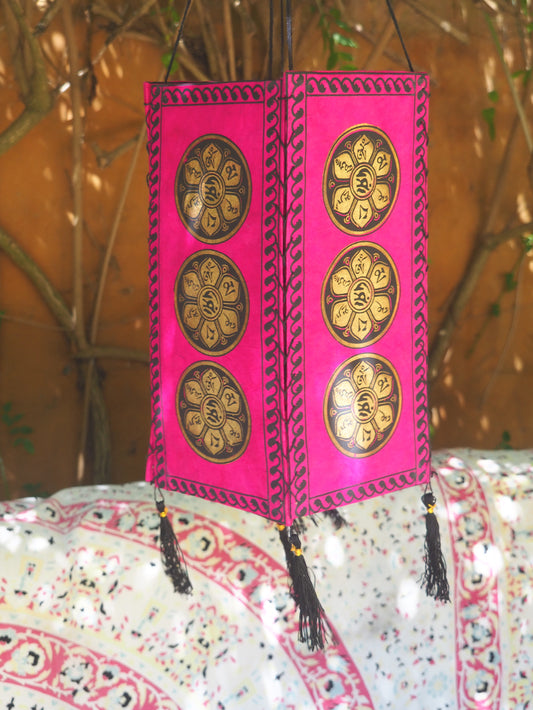 Lámpara papel mandala símbolos