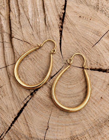 Pendiente Mota Boond 30mm fino dorado