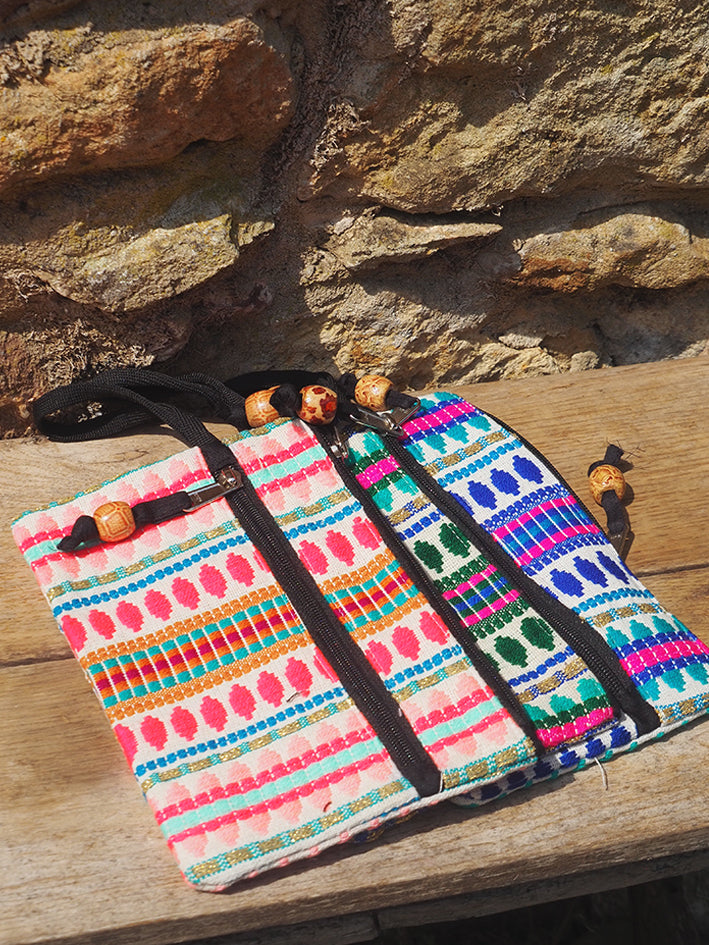 Pack x 5 Monedero Hatjai 2 cremalleras 15x20 cm