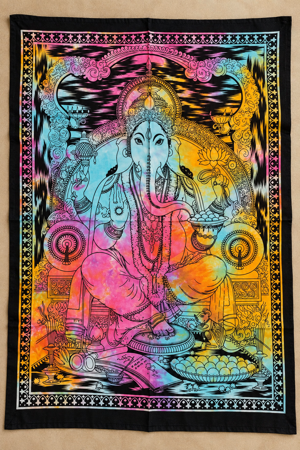 Tapiz Tie-dye Ganesha 80x110 cm