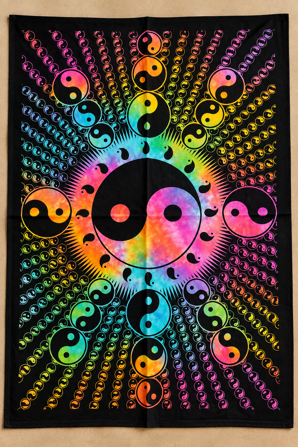 Tapiz Tie-dye Ying Yang 80x110 cm