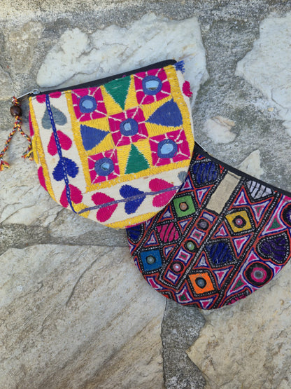 Monedero old banjara media luna 15x18 cm