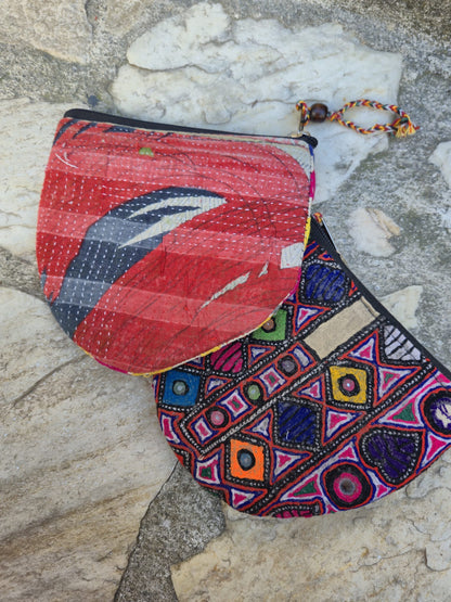 Monedero old banjara media luna 15x18 cm