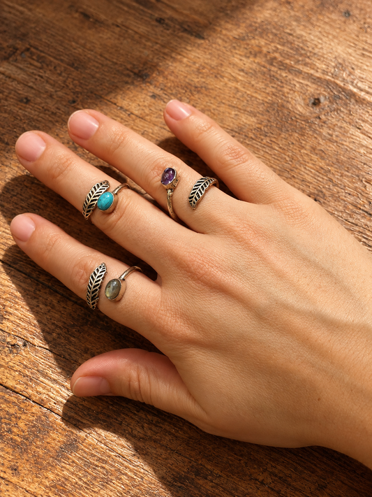 Anillo minepe Hoja, detalle 2
