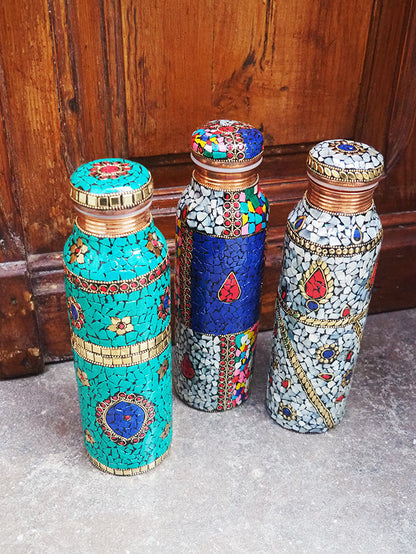 Botella Navarantha cobre, detalle 5
