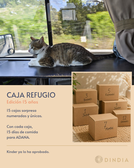Caja Refugio de DINDIA con Kinder: cajas sorpresa solidarias para ADANA