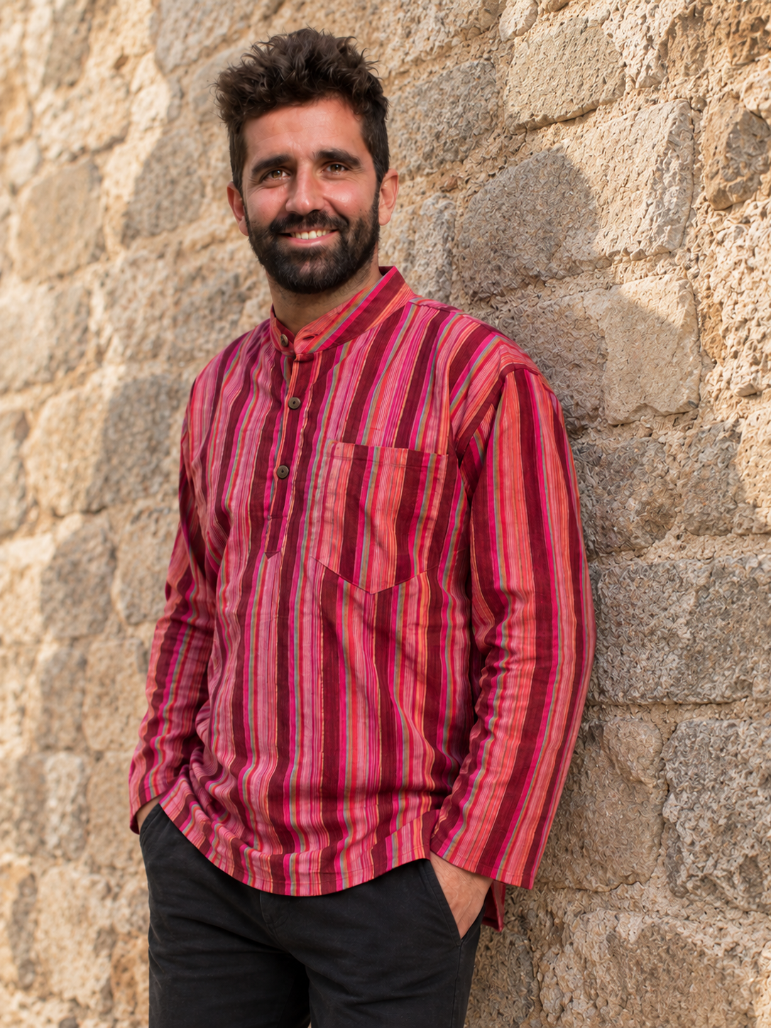 Camisa Rayasl, hecho a mano en la India