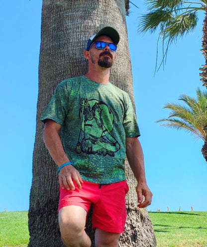 Camiseta Batik con deidades, detalle 5