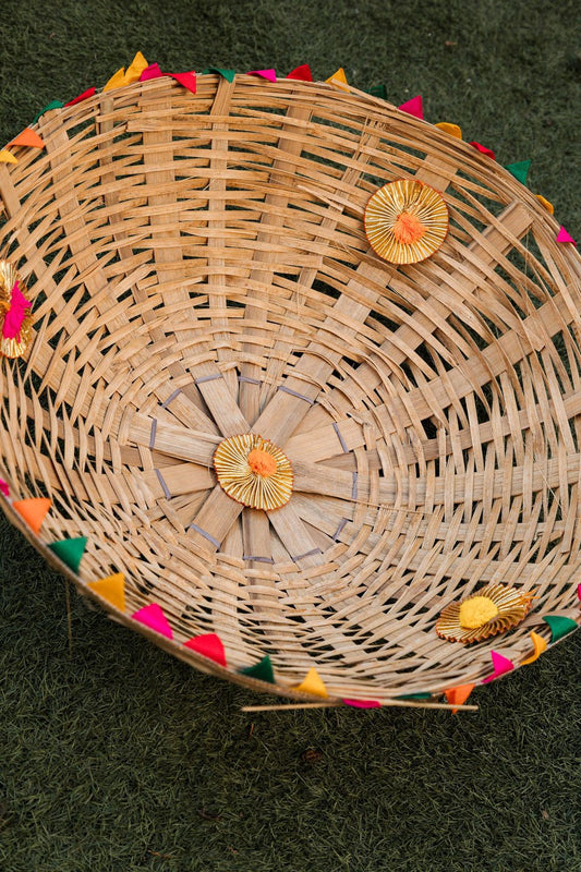 Cesta decorativa, hecho a mano en la India