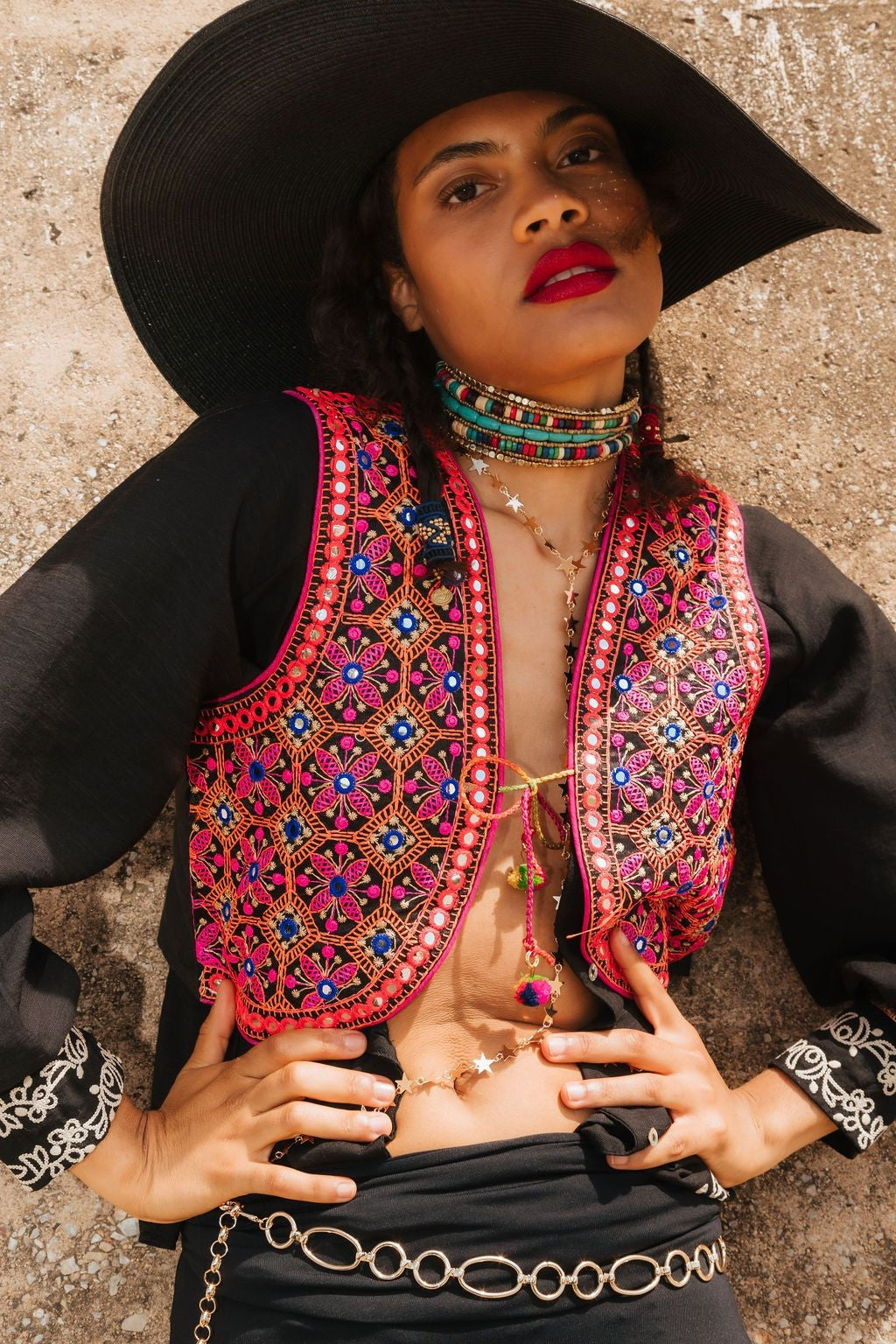 Chaleco Indriya, hecho a mano en la India