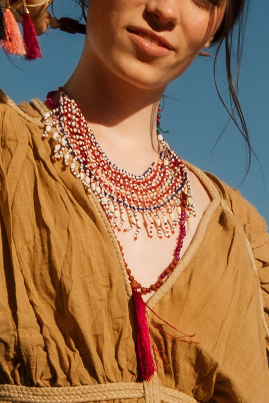 Choker cuentas banjara, detalle 2