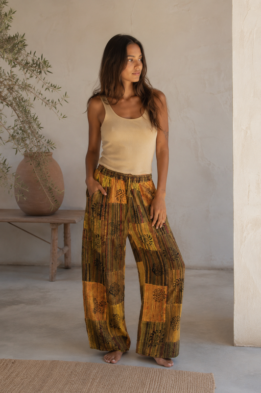 Pantalón Wild cotton nepalí, hecho a mano en la India