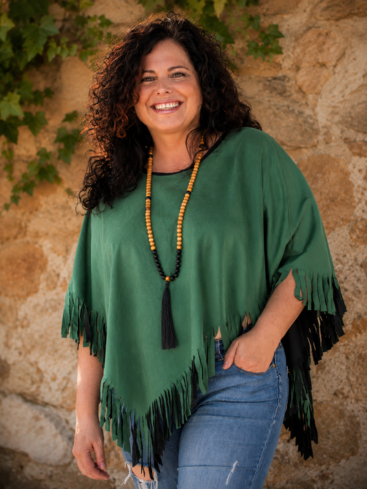 Poncho Flecant, hecho a mano en la India