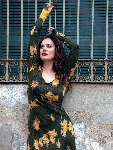 Vestido Visha Dye, hecho a mano en la India